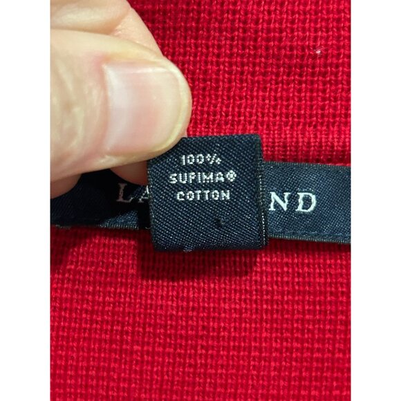 Lands End Womens Red Supima Cotton Button-Front Cardigan Sweater Sz 2X - Picture 6 of 9